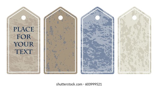 Set of retro vintage colorful labels and stickers  for greetings, promotion and price. Vector elements with scratched effect  for posters, sites, web, shops.