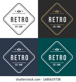 Conjunto de diseño Retro Vintage. Elementos de diseño vectorial, etiquetas, insignias. Eps10