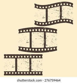 set of retro vintage film strip