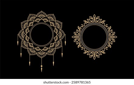 Set of retro vintage graphic design elements for frame, labels, logo symbols and ornamental.