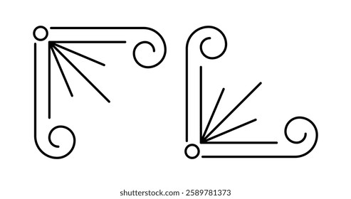 Set of retro vintage graphic design elements for frame, labels, logo symbols and ornamental.