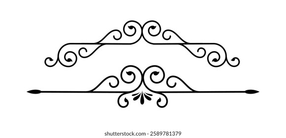 Set of retro vintage graphic design elements for frame, labels, logo symbols and ornamental.