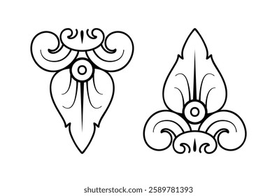 Set of retro vintage graphic design elements for frame, labels, logo symbols and ornamental.
