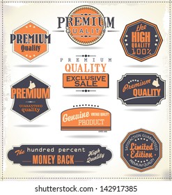 Set of Retro Vintage labels