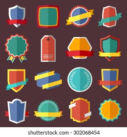 Set of retro vintage labels, signs and badges