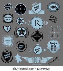 Set of retro vintage labels. Vector illustration.