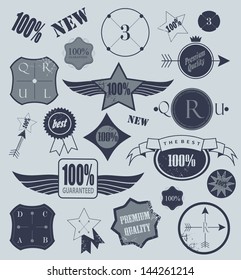 Set of retro vintage labels. Vector illustration/ vector frames and labels