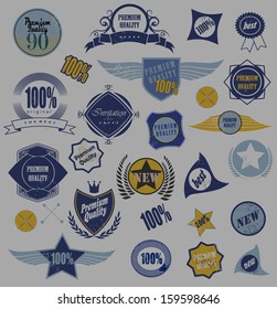 Set of retro vintage labels. Vector