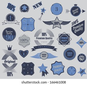 Set of retro vintage labels. Vector illustration.