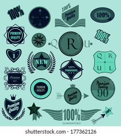 Set of retro vintage labels. Vector illustration.