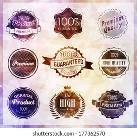 Set of retro vintage labels. Vector illustration