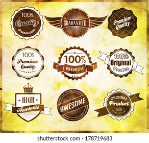 Set of retro vintage labels. Vector illustration