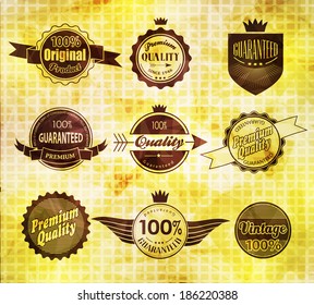 Set of retro vintage labels. Vector illustration