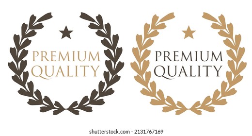 Set Of Retro Vintage Premium Quality Seal Or Label, Flat And Icon. Vector Design Elements Stamps, Badges, Logos, Signs, Labels, Logotypes, Stickers And Identity For Business.
