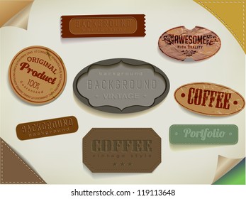 set retro vintage ribbons and label /vector collection