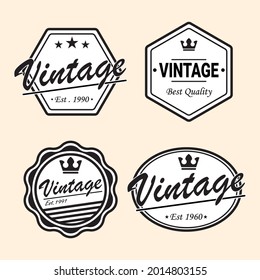 set of retro vintage style vector logos for banners, posters, badges, brochures and websites in EPS 10