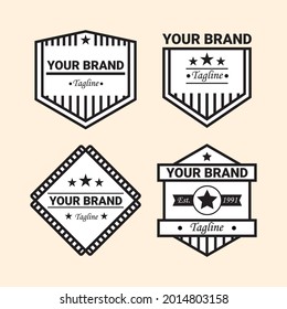 set of retro vintage style vector logos for banners, posters, badges, brochures and websites in EPS 10