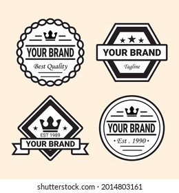 set of retro vintage style vector logos for banners, posters, badges, brochures and websites in EPS 10