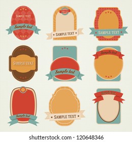 Set of retro vintage vector labels