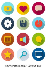 Set of retro web icons