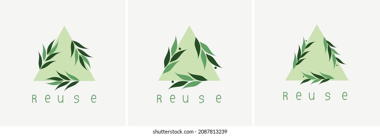 Set of reusable icons. ECO FRIENDLY. Vector illustration design. Zero-waste.