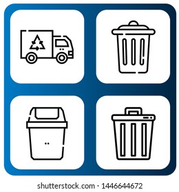 Set of reuse icons such as Garbage, Trash, Bin , reuse