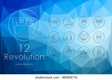 Set of revolution icons