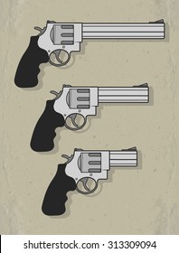 A set of revolvers. The gun