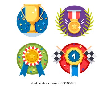 Set of rewards icons