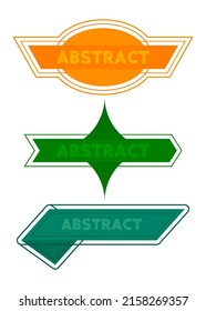 Conjunto de cintas con texto abstracto. Plantilla de banner. Etiqueta adhesiva. Firma.