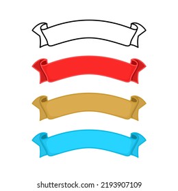 set ribbon banner vector illustration