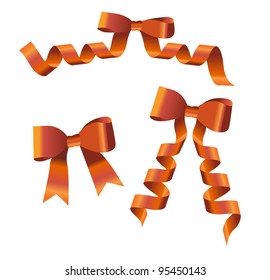 the set of ribbon bow and twist line
