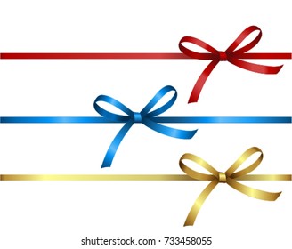 Set of Ribbon And  Bow . Vector illustration. Concept for invitation, banners, gift cards, congratulation or website layout vector.