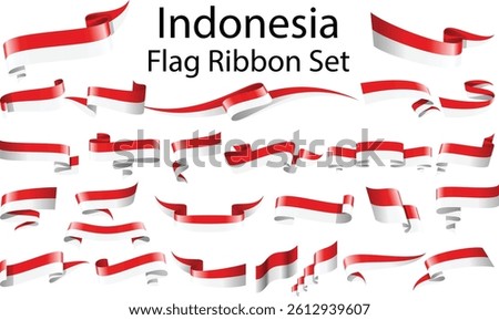 set of ribbon flags of Angola