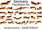 set of ribbon flags of Germany 