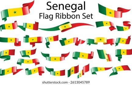 set of ribbon flags of Indonesia