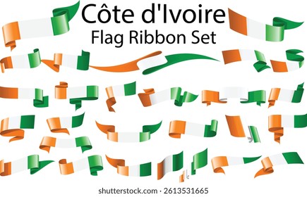 set of ribbon flags of Indonesia