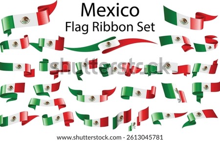 set of ribbon flags of Indonesia