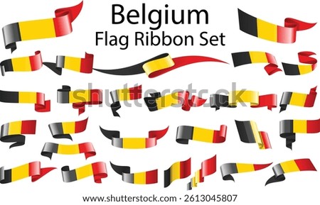 set of ribbon flags of Indonesia