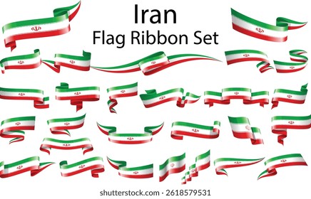 Conjunto de banderas de cinta de Irán