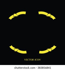 Set of ribbon icons.