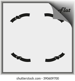 Set of ribbon icons.