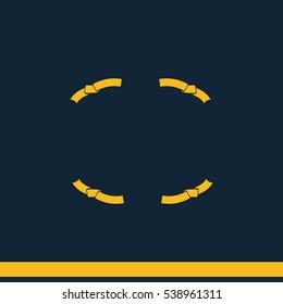 Set of ribbon icons.
