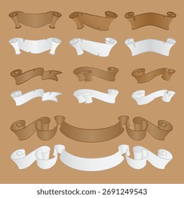 Set Ribbon label tag for copy space text sign vintage retro illustration design