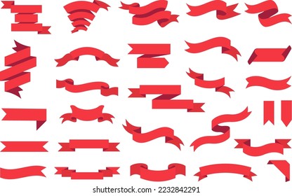 Set of ribbon vector illustration