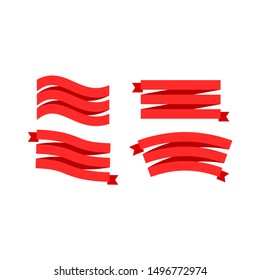set ribbon vektor, banner web vektor