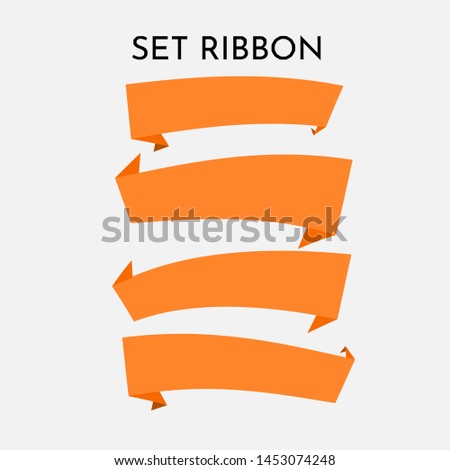 set ribbon vektor free eps10