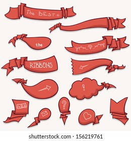 Set of the ribbons.