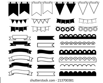 Set of ribbons