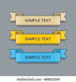 Set of ribbons